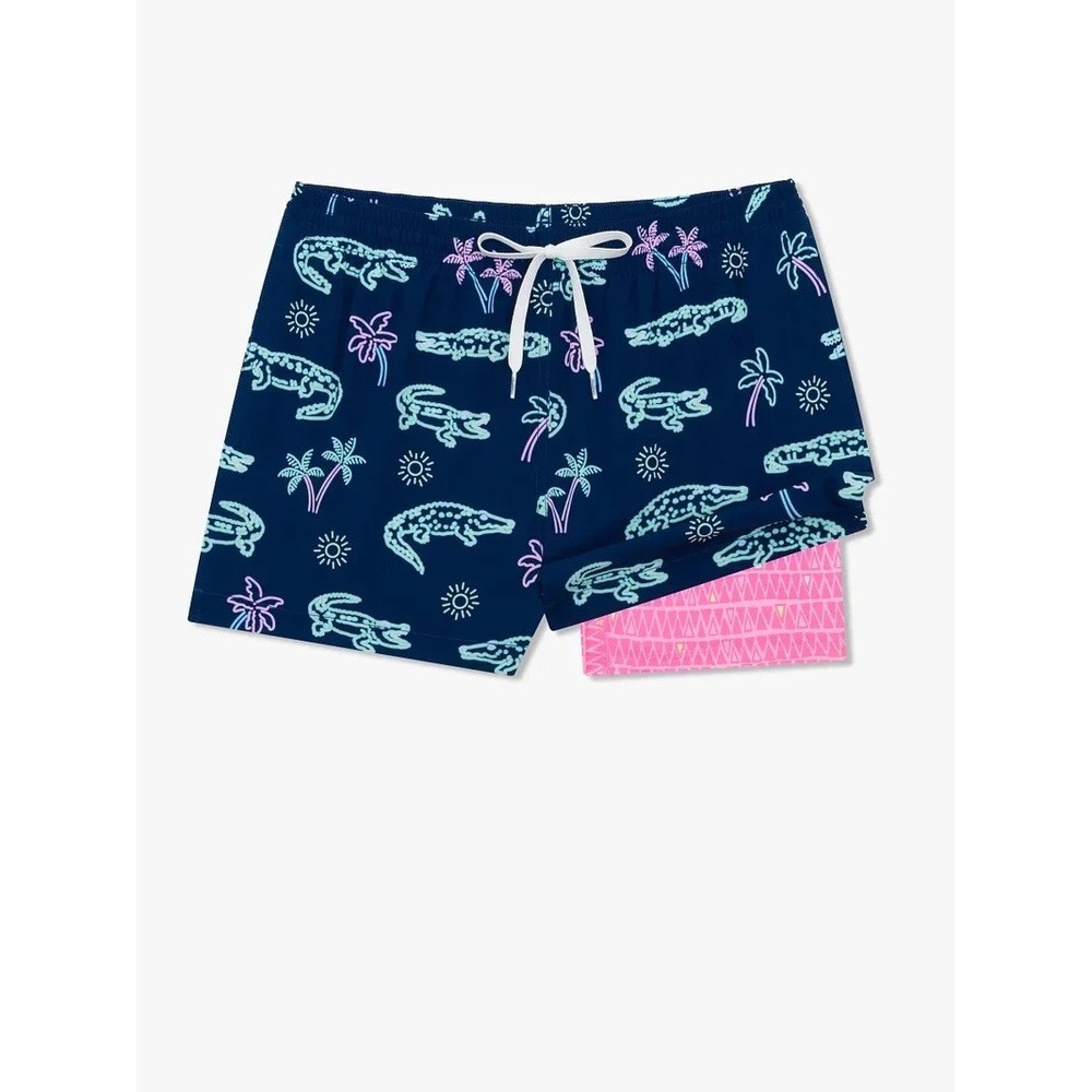 Chubbies Men's The Neon Glades 4" Inseam Swim Trunks Boxer Brief Liner Beach XS